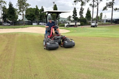 Scarifying-The-Pines-golf-course-greens