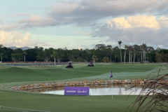 Fairway-mowers-operating-on-Tournament-Hole-18-on-The-Palms-golf-course