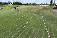 Hydro‑wick-drainage-installation-on-the-approach-to-the-18th-green-on-The-Pines-golf-course