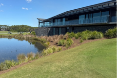 Mulching-the-garden-beside-the-Clubhouse-at-The-Pines-golf-course