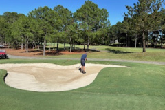 Bunker-preparation-on-the-9th-green-of-The-Pines-golf-course