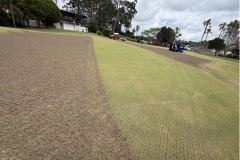 Hatsuta-Core-Sweeper-cleaning-off-green-surfaces-after-ProCore-hollow-tine-aeration