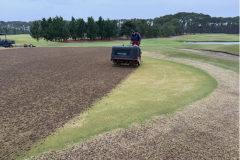 ProCore-hollow-tine-aeration-on-the-greens-after-mowing-at-2mm